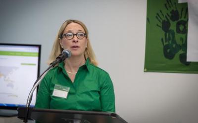 Meg Gardinier spricht für die ChildFund Alliance