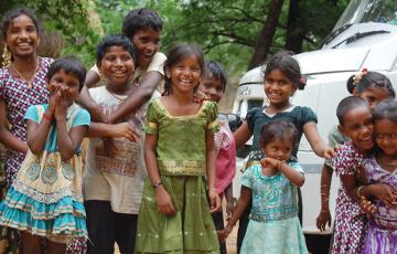 Kinder in Andra Pradesh in Indien