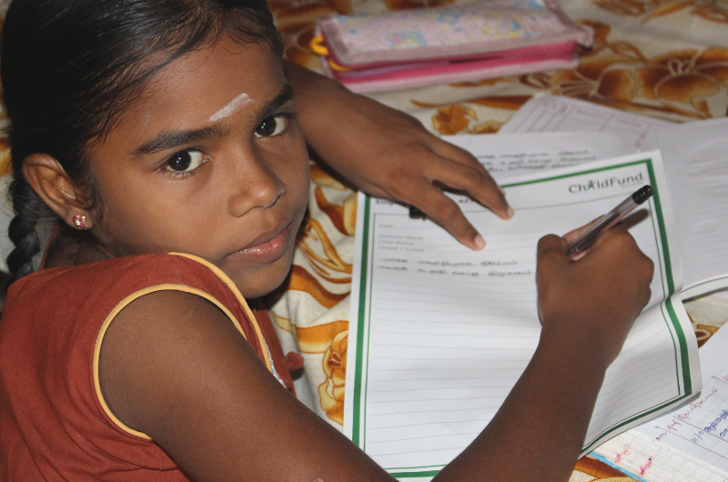 Patenkind aus Sri Lanka schreibt einen Brief